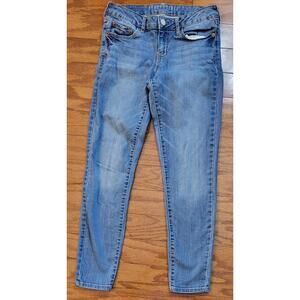 Aeropostale Womens Low Rise Light Wash Skinny (Size 6 Short) Jeans